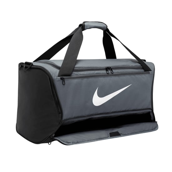 Nike Brasilia Swoosh Training 60L Duffle Bag (Eisengrau/Schwarz/Weiß) - Image 5