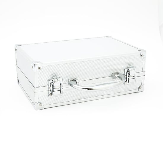 Envie Dawn Till Dusk Make-Up Large Storage Vanity Case Set 80pc, Silver
