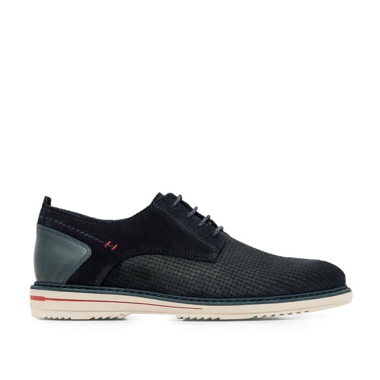 Men's Leather Lace Up Shoes in Navy