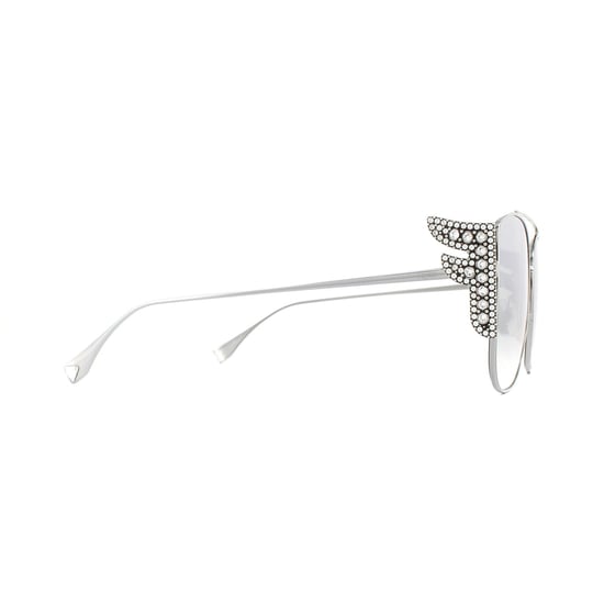 Lunettes De Soleil Fendi FF 0380/G/S 6LB IC Ruthénium Gris Miroir Argenté Gris - Image 4