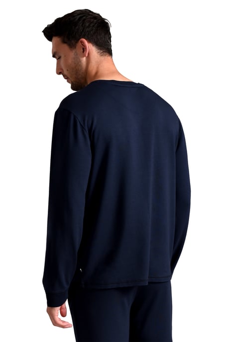Ted Baker Langarm-Pyjama-Top | Atmungsaktives lässiges Herren-Langarm-T-Shirt - Navy - Image 2