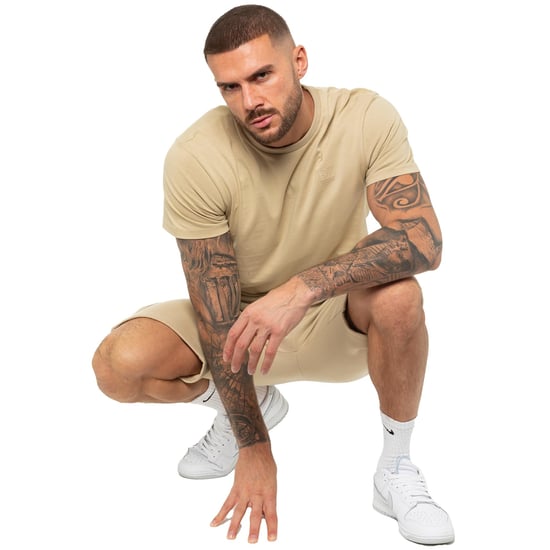 Enzo | Herren T-Shirt Trainingsanzug mit Shorts Set- Stone - Image 6