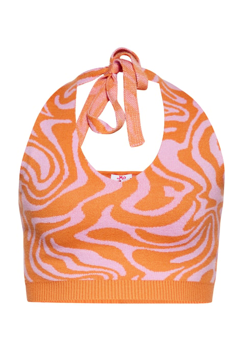 Mymo Crop-Top Damen rosa-orange - Image 1