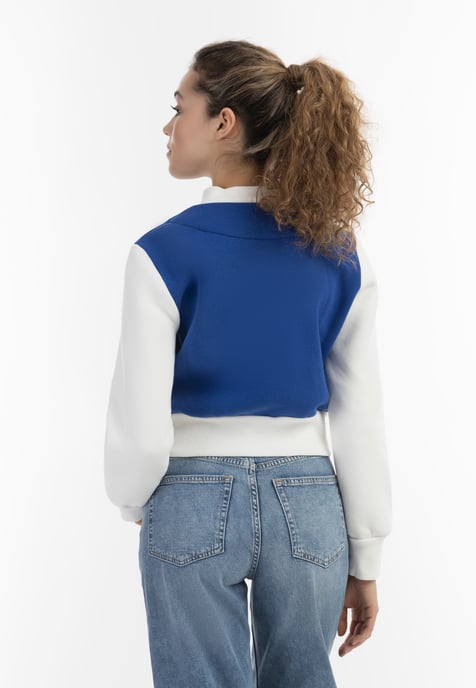 Mymo Collegejacke Damen KÖNIGSBLAU - Image 4