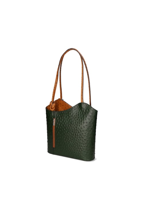 Gave Lux backpack women GREEN COGNAC
