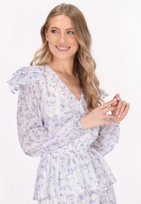Dreimaster Bluse Damen Blau - Image 3