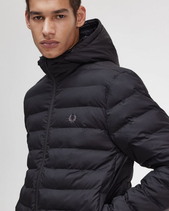 Fred Perry Mens Hooded Insulated Jacket