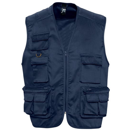 SOLS Wild Unisex Weste mit durchgehendem Reißverschluss Bodywarmer Jacke (Navy) - Image 1