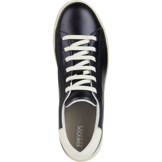 Geox D Jaysen B Leder Damen Dunkle Jeans/Optik Weiß Turnschuhe - Image 4