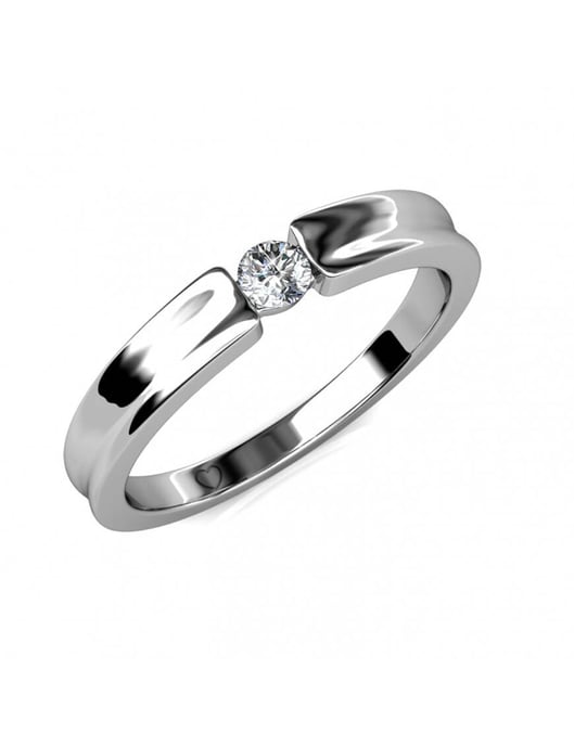 Simplicity Ring - Silber und Kristall - Image 1
