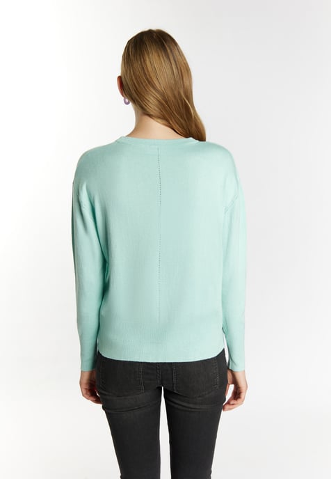 Mymo Strickpullover Damen Lagune Minze - Image 4