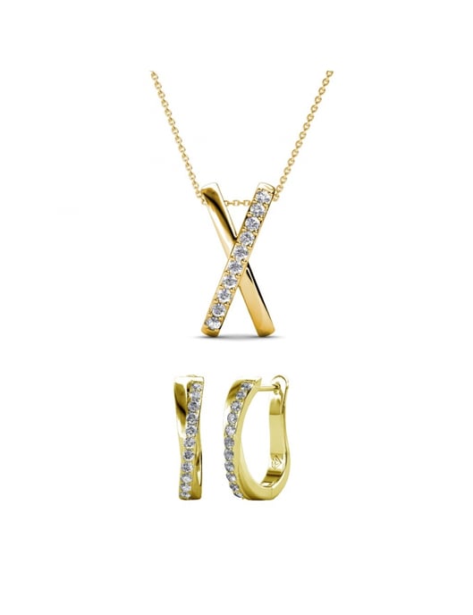 Criss und X Duo Set : Gold und Kristall - Image 1