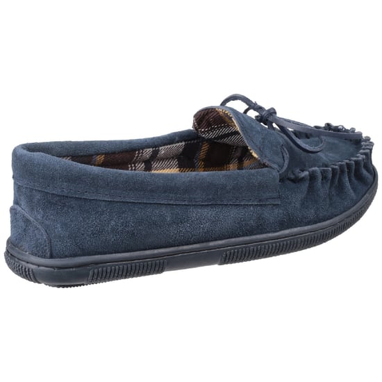 Cotswold Suede Alberta Slipper / Mens Slippers (Navy)