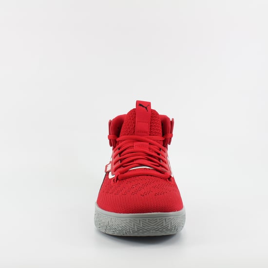 Puma Legacy MM Red Textile Herren High Top Schnürtrainer 194048 04 - Image 4