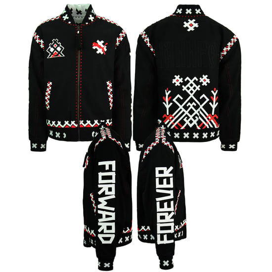 Puma x Jahnkoy Reversible Bomber Jacket Graphic Black Mens 596679 01