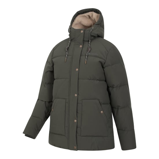 Mountain Warehouse Womens/Ladies Manta Borg Lined Padded Jacket (Khaki Green)
