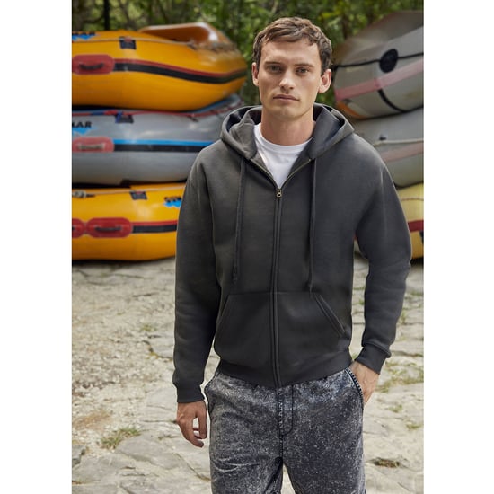Fruit Of The Loom Herren Premium 70/30 Zip-Up Sweatshirt / Hoodie mit Kapuze (Charcoal) - Image 2