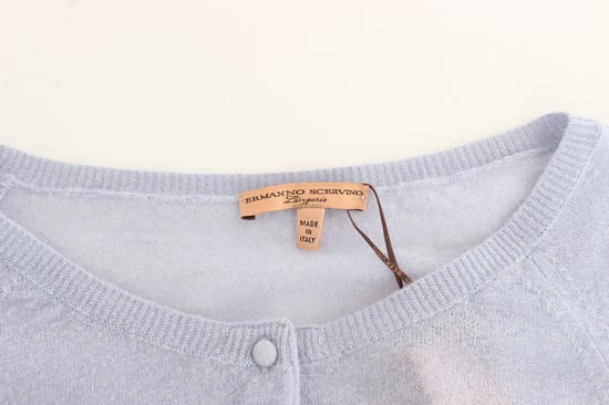 Ermanno Scervino Lingerie Blue Knit Cropped Sweater Cardigan