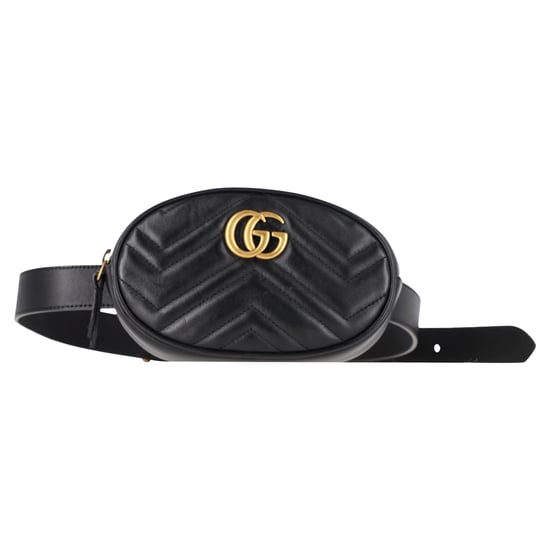 Gucci Matelassé GG Marmont Gürteltasche aus schwarzem Leder - Image 1