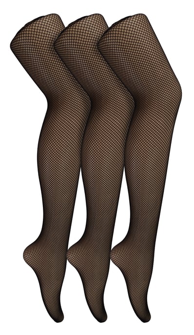 3 Paar Multipack Netzstrumpfhosen für Frauen | Sock Snob | Stylish Footed Pretty Stocking Ideal für Dance Party - Schwarz - Image 1