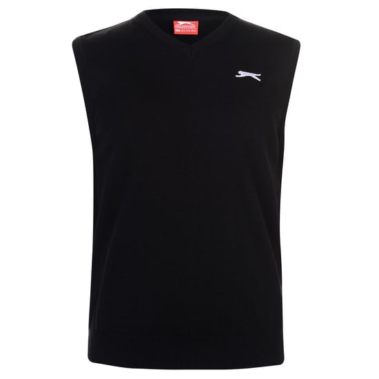 Slazenger Mens V Neck Knitted Casual Golf Pullover Sleeveless Sweater Top