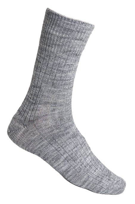 Damen Alpaka Socken für den Winter | Steven | Damen Crew Boot Socken - Hellgrau - Image 1