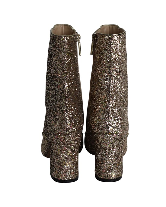 Dior D-Circus Glitzer-Ankle Boots aus goldenen Leder - Image 4