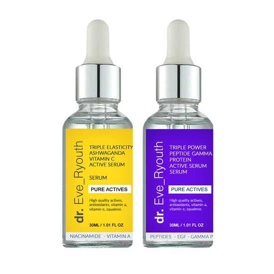 Triple Elasticity Ashwaganda Vitamin C Powerful Active Serum 30ml + Triple Power Peptide Gamma Protein Active Serum 30ml - Image 1