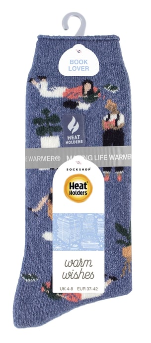 Womens Fun Hobby Socken | Heat Holders Lite | Novelty Winter Fleece gefüttert Thermosocken - Bücherwurm - Image 2