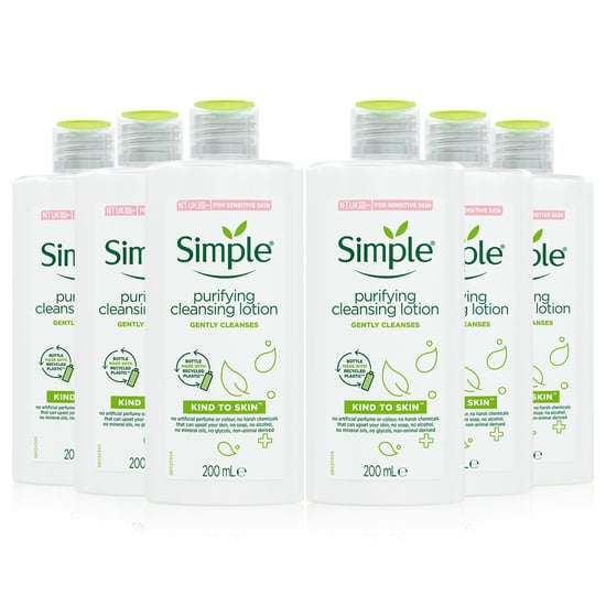 Simple Kind To Skin Purifying Cleansing Lotion, 6x200ml
