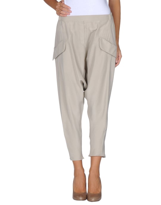 MM6 Maison Margiela Beige Silk Trousers