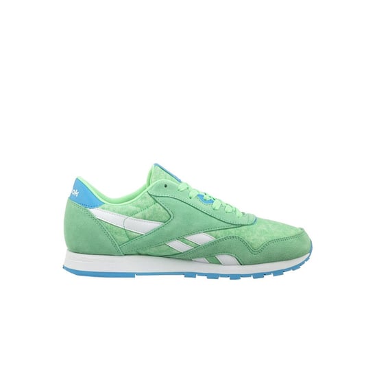 Reebok Classic Nylon Washed Lace-Up Green Suede Leather Kids Trainers BD3858