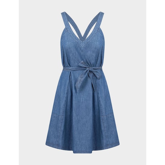 Robe Belt Flare Denim Armani Pour Femme en Jean Denim - Image 1