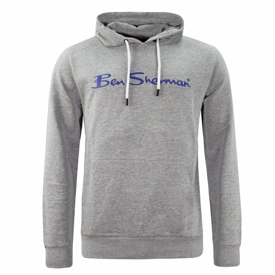 Ben Sherman Herren Big Logo Sweatshirt Hoody Verschiedene Farben 5059508418270 - Image 1