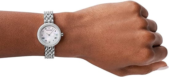 Emporio Armani Rosa Silber Damen Armbanduhr AR11354 - Image 4