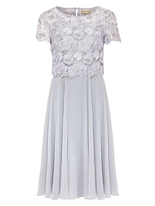 Brandie Lace Bodice Chiffon Dress