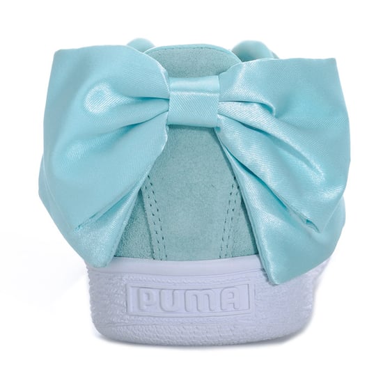 Women's Puma Suede Bow Trainers in aqua