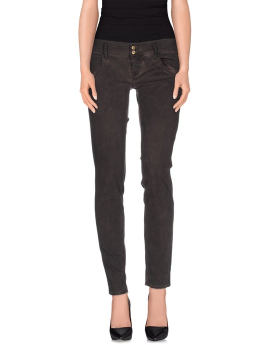 Cycle Dark Brown Cotton Tapered Leg Trousers