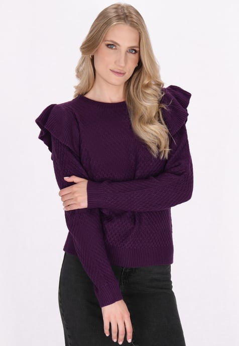Dreimaster Pullover Damen Lila - Image 3