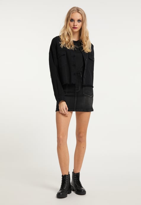 Mymo Jeansjacke Damen schwarz - Image 2