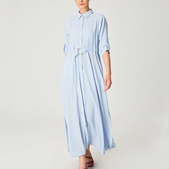 Langes minimalistisches Hemdkleid - Image 5