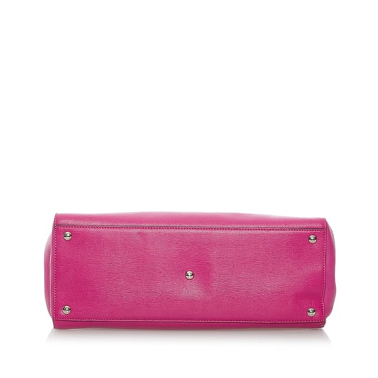 Vintage Fendi 2Jours Leather Satchel Pink