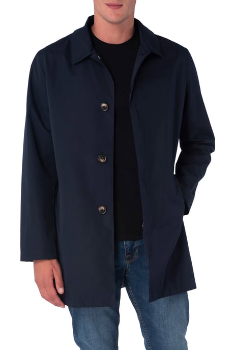 Harry Brown Men's Navy Single Breasted Trench Coat