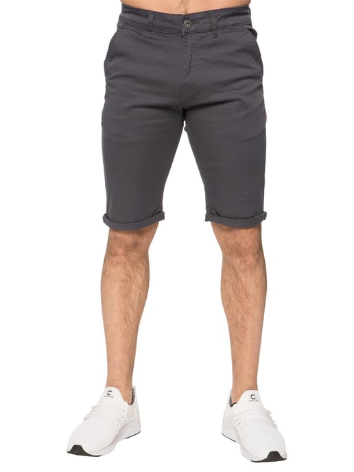 Enzo | Herren Slim Fit Stretch Chino Shorts - Grau - Image 1