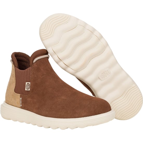 HEYDUDE Branson Novelty Leder Damen Stiefel Braun/Schlange - Image 3