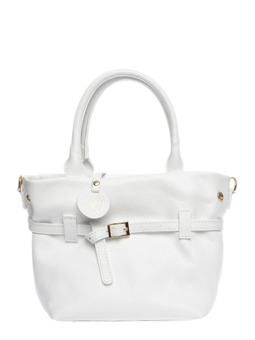 Luisa Vannini Weiß Rindsledertasche - Image 1