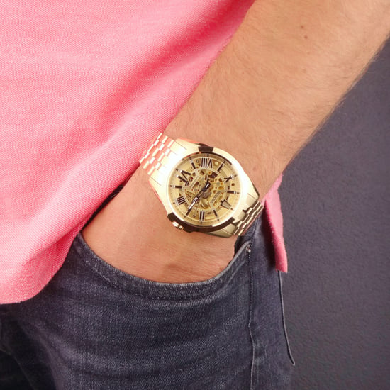 Bulova Sutton Automatik-Herrenuhr Gold 97A162 - Image 4