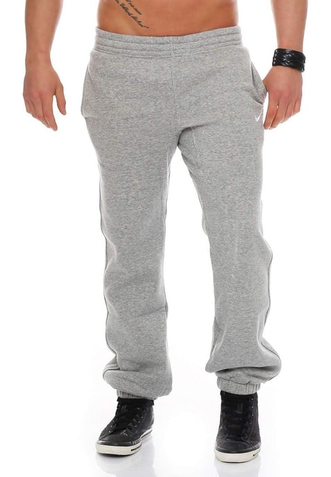 NIKE Herren Club Swoosh Cuff Jogginghose in Grau - Image 1