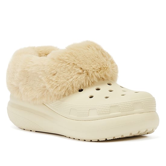 Crocs Furever Crush Clog Knochen Damen Beige Komfortschuhe - Image 2