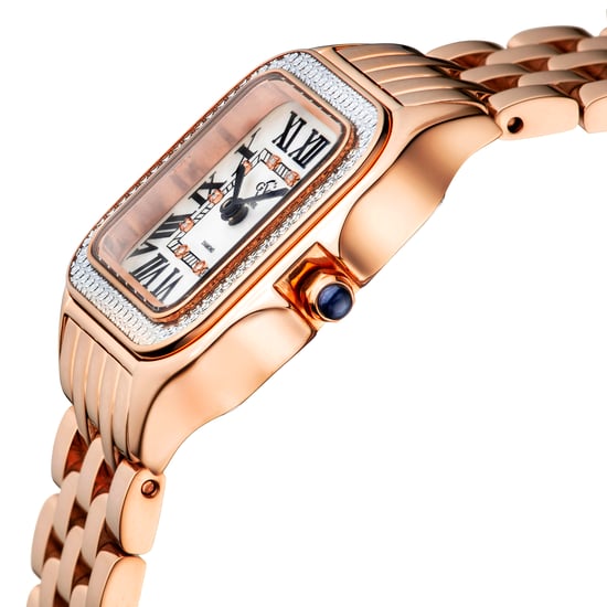 GV2 Milan Damen 12111B Schweizer Quarz Rose Gold Edelstahl Diamant Uhr - Image 2
